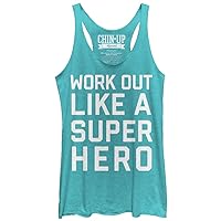 Women's Chin UP Work Out Like a Super Hero Racerback Tank Top