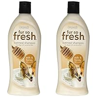 Sergeant's Sergeant’s Fur-So-Fresh Oatmeal Dog Grooming Shampoo for Sensitive Skin, Milk and Honey Scent, Dog Bath Product, 18oz (Pack of 2)