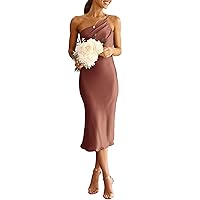 Pretty Garden Womens One Shoulder Spaghetti Strap Backless Ruched Bodycon Dresses