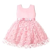 Party Elegant Loose Fit Dresses Outfits for Little Girls Toddler Casual Butterfly Beach Blouses Newborn Baby 2024