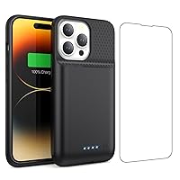 Battery Case for iPhone 13/13Pro/14,7500mah Ultra-Slim Protective Charging Case, Portable Rechargeable Expandable Battery Charger Cover Compatible with iPhone 13/13Pro/14 (6.1 Inch)-Black