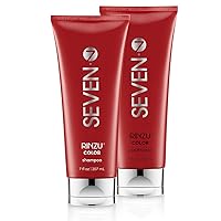 SEVEN haircare - Rinzu COLOR shampoo & conditioner with Vit B5 - Color Protection for Color-Treated Hair - Prevent Color Fading - Sulfate Free & Paraben Free - 7 oz