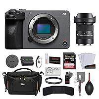Sony FX30 Digital Cinema Camera Bundled with Sigma 18-50mm f/2.8 DC DN Lens + 64GB Memory Card + UV Filter + Photo Starter Kit (11 Pieces) + Bag + Cleaning Cloth (7 Items)