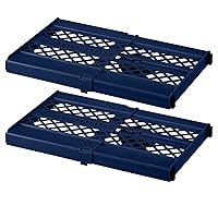 LockerMate Adjust-A-Shelf Locker Shelf, Extends to Fit Your Locker, Easy to Use, Perfect for School, Office, Gym, Blue, 2-Pack