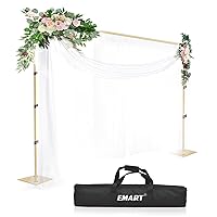 Heavy Duty Backdrop Stand 8.5x10ft(HxW) Adjustable Background Support System Kit with Steel Base for Photography, Photo Backdrop Stand for Parties Birthday Video Studio - Gold