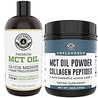 Left Coast Performance 32oz Premium MCT Oil and 16oz Unflavored MCT + Collagen Powder