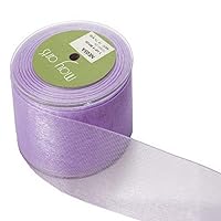 May Arts 1-Inch Wide Ribbon, Lavender Sheer
