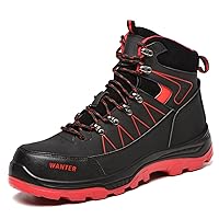 Work Safety Steel Toe Boots for Men, Anti Smashing Work Shoes Puncture Proof Safety Work Sneakers Breathable Anti Slip Safety Shoes