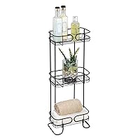 iDesign Steel Bathroom Caddy Organizer with Three Wire Basket Shelves, The Neo Collection - 6.3