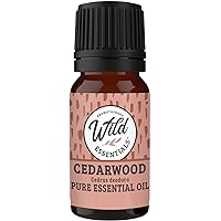 Wild Essentials Cedarwood 100% Pure Essential Oil - 10ml, Therapeutic Grade, Made and Bottled in The USA, Calming, Grounding