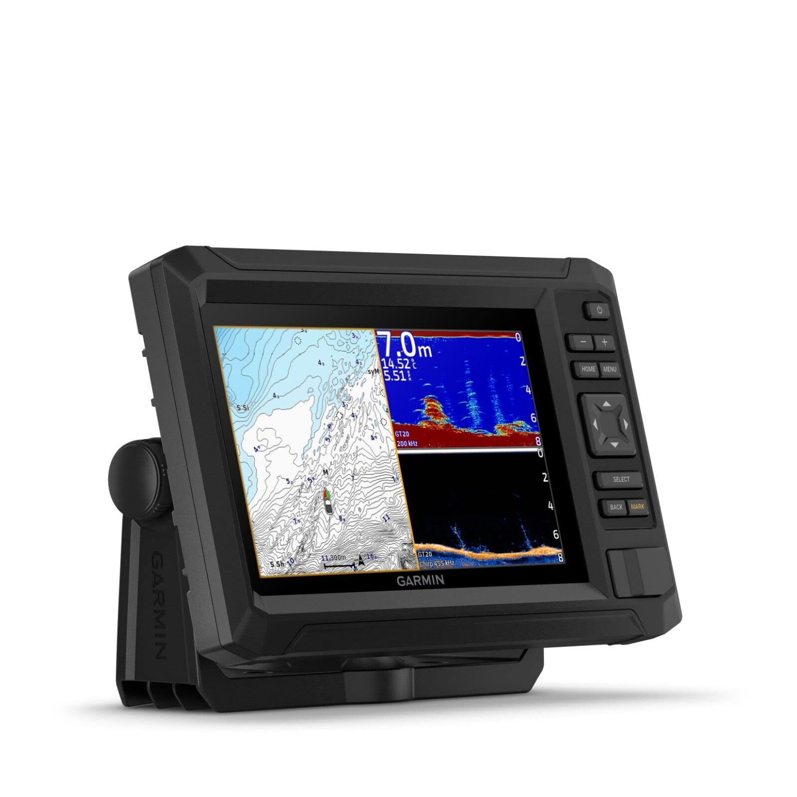 Garmin Echomap UHD2 73cv Fishfinder, GT20-TM Transducer, Navionics+ U.S. 010-02594-51