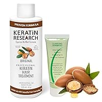 Brazilian Keratin Hair Treatment Complex Blowout LONG Lasting Keratin Treatment with Argan Oil Straightening Smoothing Professional Results Keratina Keratin Research (5oz, 150ml)