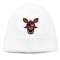 Fox Five Nights at Freddy Knit Cap Woolen Cotton Hat for Unisex White