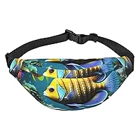 Tropical Fish Fanny Pack for Men Women Crossbody Bags Fashion Waist Bag Chest Bag Adjustable Belt Bag