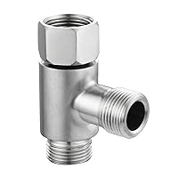 Add On Tee Fitting Stainless Steel Toilet Water Supply Line Splitter 3/8