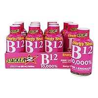 Stacker 2 Pink Lemonade B12 Energy Shot, 2oz (12 Pack)