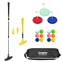 Adjustable Golf Putters for Men and Women, Right and Left Handed Two-Way Golf Putter Club for Kids | Teens | Adults, Putting Training Combo Pack with Putting Cup and Practice Foam Balls