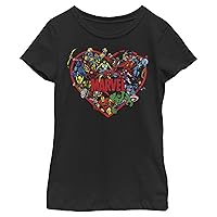 Marvel Girl's Hero Heart T-Shirt