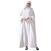 IMEKIS Women Muslim Abaya Prayer Hijab Dress Islamic Dubai Long Sleeve Full Cover Niqab Robe One-piece Hooded Kaftan Clothes