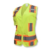 Unisex Adult Safety Vest Hi Vis Green Size L, Multi, Large US