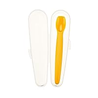 Innobaby Silicone Baby Spoon with Carrying Case Gum Friendly, Mango