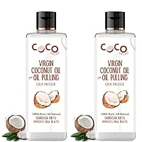 Coconut Oil Pulling Mouthwash, All-Natural Oil Pulling & Xylitol to Target Bad Breath, Support Tongue and Gum Health and Brighten Teeth, Fluoride-Free, 1.76 Oz | Pack of 2