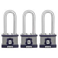 BRINKS - 44mm XT Series Commercial Laminated Steel Padlock with 2 3/8