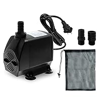 800GPH 45W Fountain Pump, Submersible Water Pump with Free Filter Bag for Pond, Aquarium, Hydroponic