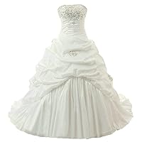 Women's Strapless A-line Wedding Dress Bridal Gown