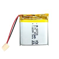 3.7V 450mAh 582728 Lithium Battery Rechargeable Polymer Li-Ion Battery Pack Lithium Polymer ion Battery with Protection Board(2 pcs)