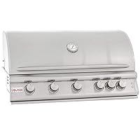 Blaze Outdoor Grill | 40-inch Stainless Steel Natural Gas BBQ Grill | 5 Burner Barbecue | Premium Outdoor Kitchen Grilling | Rear Infrared Burner & Grill Lights | BLZ-5LTE2-NG