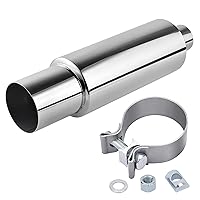 EVIL ENERGY 2.5'' Inlet 4'' Outlet Exhaust Muffler Tip Universal Bundle with 2.5