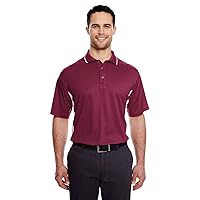 UltraClub® Adult Cool & Dry Mesh Sport Two-Tone Polo - Kelly/ White - M