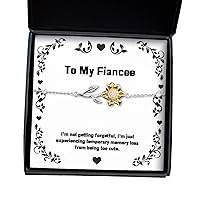 Gag Fiancee Gifts, I'm not Getting Forgetful, I'm just Experiencing Temporary Memory Loss from, Fiancee Sunflower Bracelet from, Engagement Ring, Wedding Ring, Bridal Jewelry, Grooms Gift, Proposal