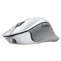 Razer ProClick White Ergonomic Mouse, Wireless Bluetooth Compatibility with PC or Mac, Multi-Device Connectivity, Comfort Contour Design, 8 Programmable Buttons