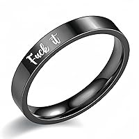 Fuck It Dainty Bar Ring,Fuck It Ring,Funny Engraved Fuck It Ring,Stainless Steel Fuck It Ring,Fuck It Middle Finger Dainty Bar Ring