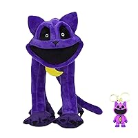 Smiling Critters Plush Toy Monster Cat Nap Soft Kids Toy Stuffed Animal Game Fan (Purple Cat) (Purple Cat 1)