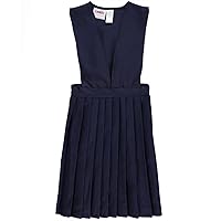 Cookie's Brand Big Girls' V-Neck Pleated Jumper (Special Order Sizes) - Navy,