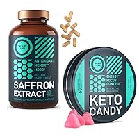 Keto Candy and Saffron Extract Supplement Energy and Weightloss Bundle
