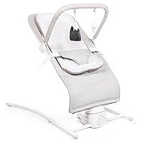 Baby Delight Alpine Wave Deluxe Portable Bouncer | Automated Motion Baby Bouncer | Infants 0 – 6 Months | Driftwood Grey