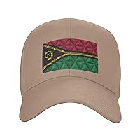 Flag of Vanuatu with Polygon Effect Baseball Cap for Men Women Dad Hat Classic Adjustable Golf Hats
