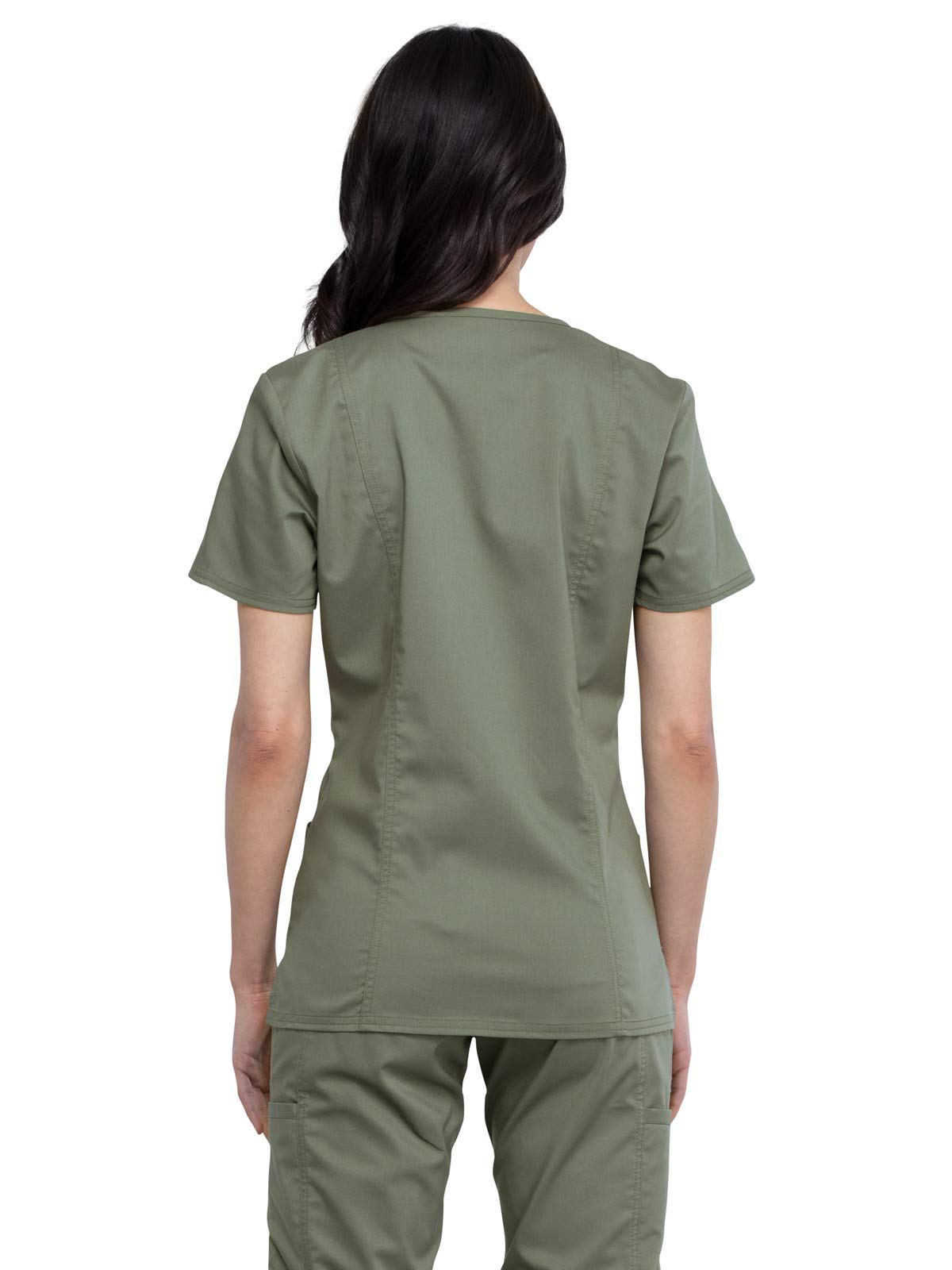 Mock Wrap Top Scrubs for Women Workwear Revolution, Soft Stretch, Easy Care WW610