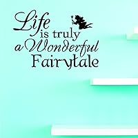 Design with Vinyl JER 1600 1 Life is Truly A Wonderful Fairytale 10X20 Black, 10