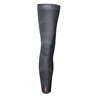 Incrediwear Leg Sleeve – Full Length Long Leg Sleeve for Leg Pain Relief & Muscle Recovery, Helps Reduce Swelling & Inflammation, Promotes Circulation, Leg Sleeves for Men & Women (Charcoal, Large)