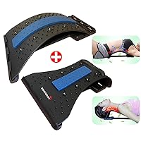Back Stretcher (2 in 1) Neck Stretcher for Cervical Pain Relief,Lumbar Stretcher for Back Pain Relief,Orthopedic Back and Neck Stretcher for Spinal Decompression,Sciatica Pain Relief, Herniated Disc