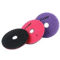 Dimoand 3 Step Polishing Pad 4 inch Abrasive grinding wheel for Granite Marble Engineered stone