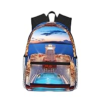 Pool Party Cruise Ship Backpack Laptop Men Business Work Casual Daypack Women Lightweight Travel Bag