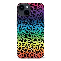 Fashion Rainbow Colorful Leopard Print Case for iPhone 14 Cool Designed for iPhone 14 Case/iPhone 14 Pro Case for Women, Girls, Boys