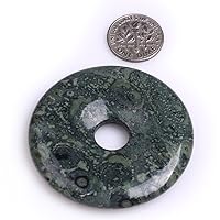 JOE FOREMAN Natural Stone Ring Circle Donuts Beads for Jewelry Making (50mm Kambaba Jasper)