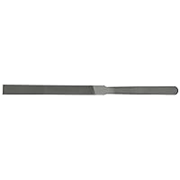 Nicholson Thin Rectangular Tungsten Point Hand File With Handle Shaped Tang, Double Cut, American Pattern, 5-1/4